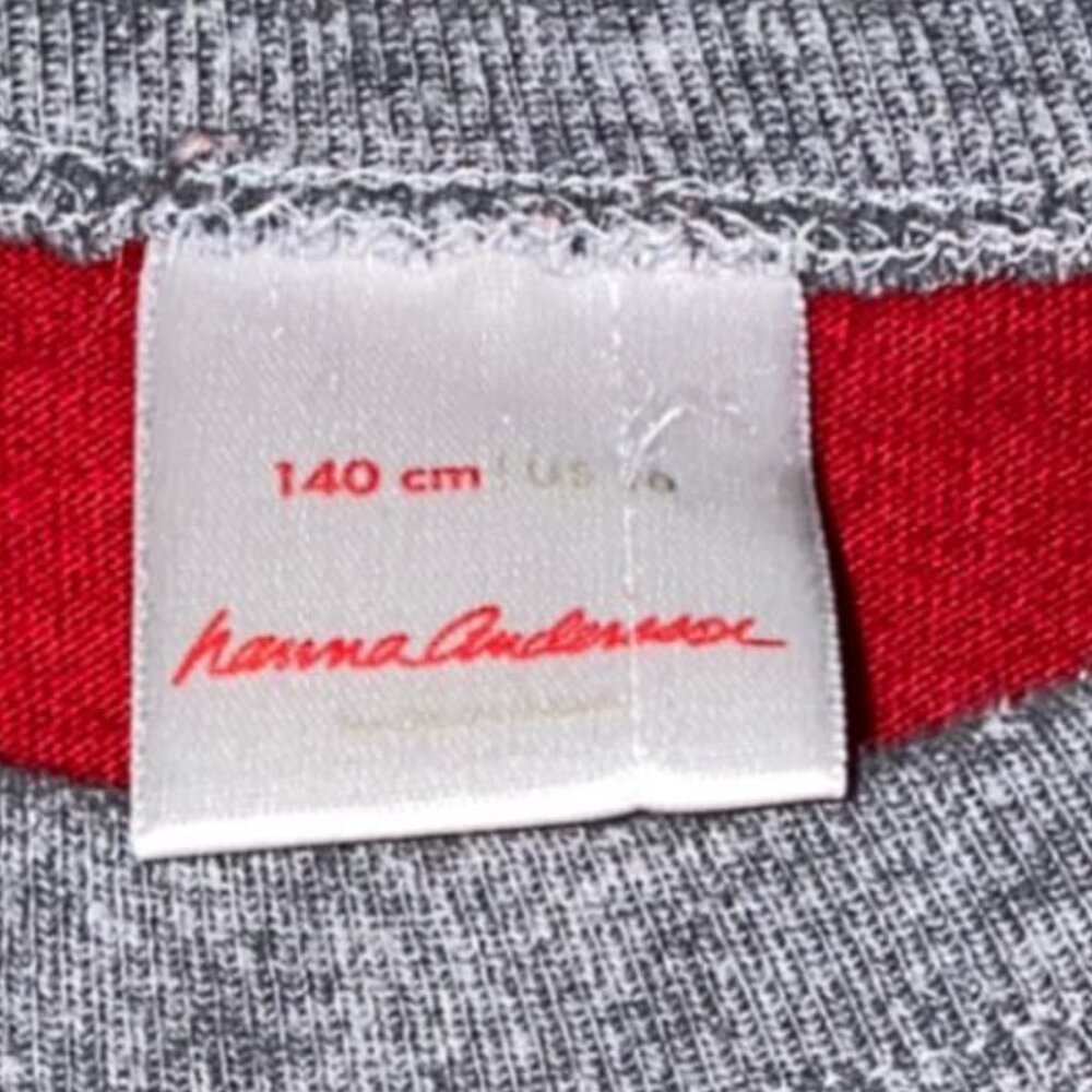 Hanna Andersson Red Bear Sueded Jersey Long Sleeve Baseball Art Tee. Size 10 - Picture 5 of 5